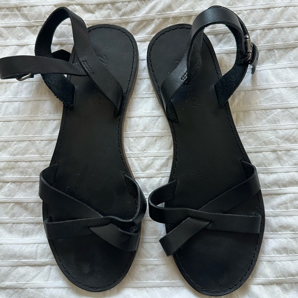 Madewell Strappy Leather Sandals - Picture 1 of 4